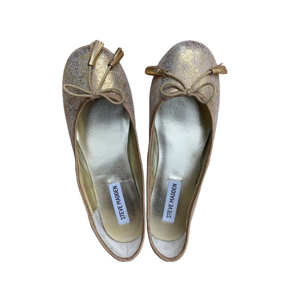 Ballerines Steve Madden 'Capitall' Pour Femme - Noires Avec Boucle Argentée - Taille 6 (US) - Occasion